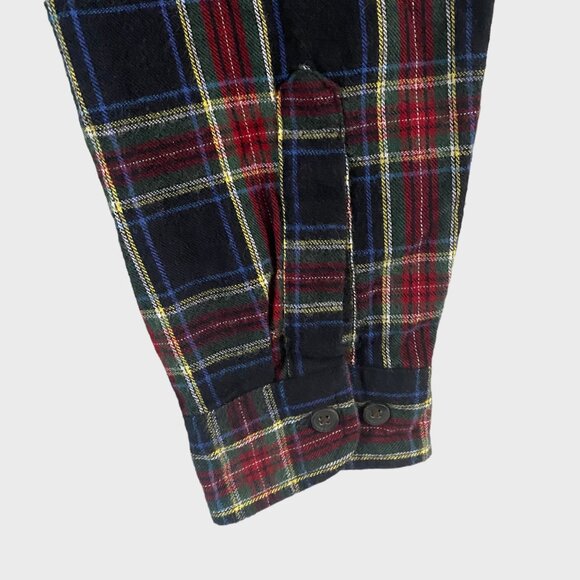L.L Bean Relaxed Scotch Plaid Button-Down Flannel Shirt Womens Large Long-Sleeve - Picture 7 of 11
